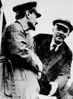 Leon Trotski en V.I. Lenin